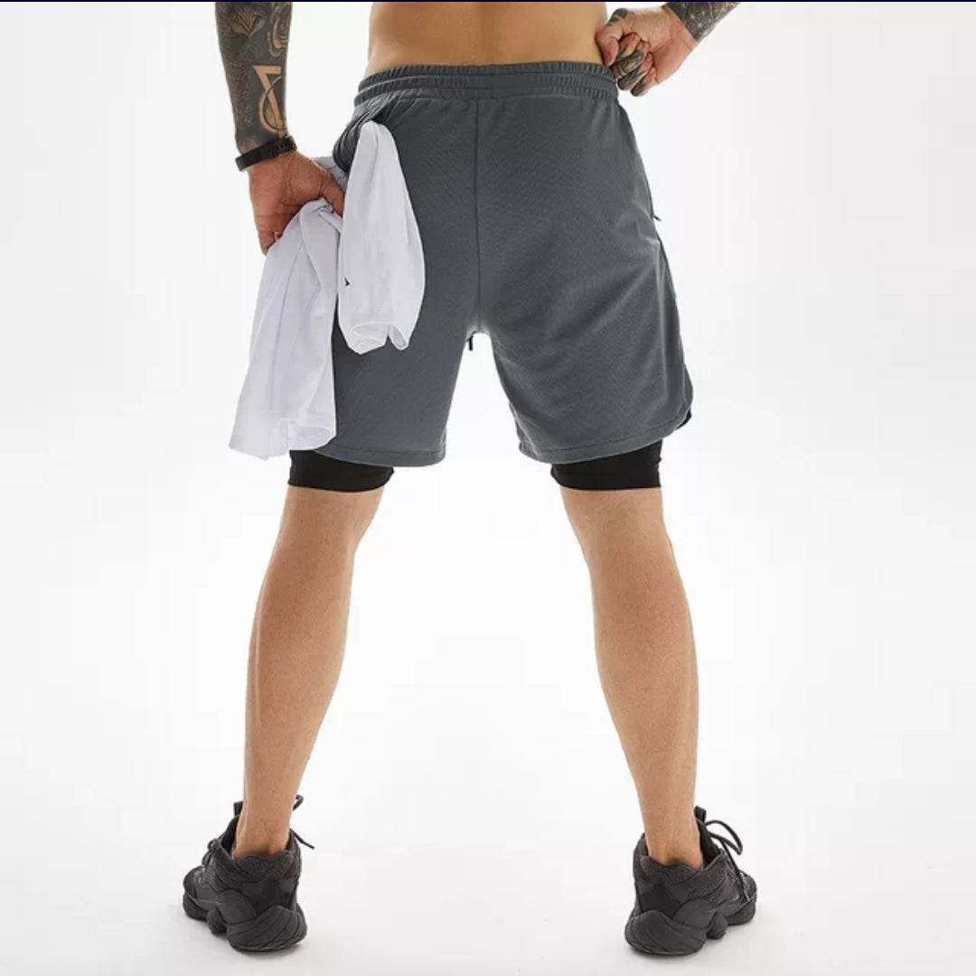 Fitness Gym Shorts Hole Inner Tights